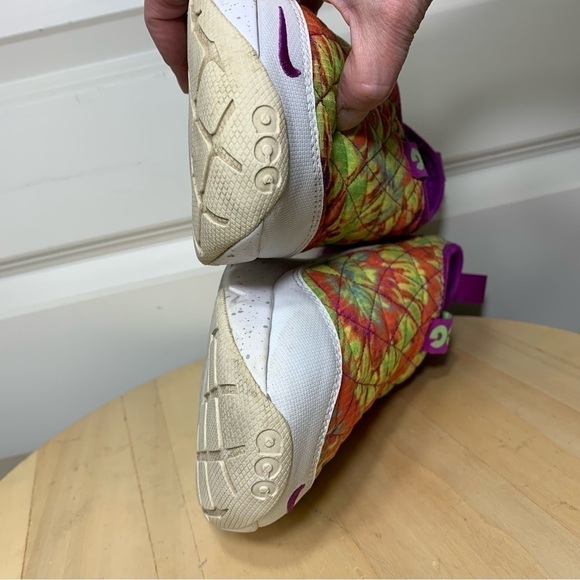 Nike acg Chunky Sneakers Men Sz 9.5 Tie-Dye Purple Green Slip on Shoes cw2463 - Picture 15 of 16